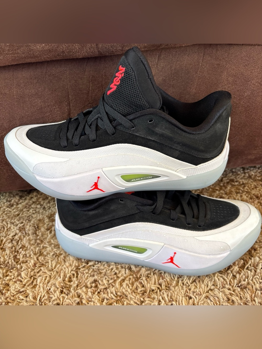 Nike Jordan Zion 4 PF White Bright Crimson Black Volt FB1802-100 Men Size 7.5